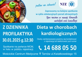 Plakat spotkania "Z dziennika profilaktyka"